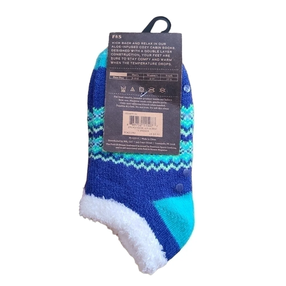 3 Pairs of Field and Stream Aloe Infused Cozy Cabin Socks, Youth Size 10 - 4